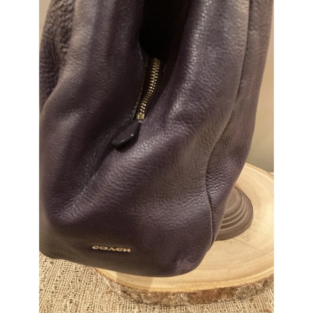 Coach Phoebe Purple Pebbled Leather Triple Compartment‎ Shoulder Bag 24621